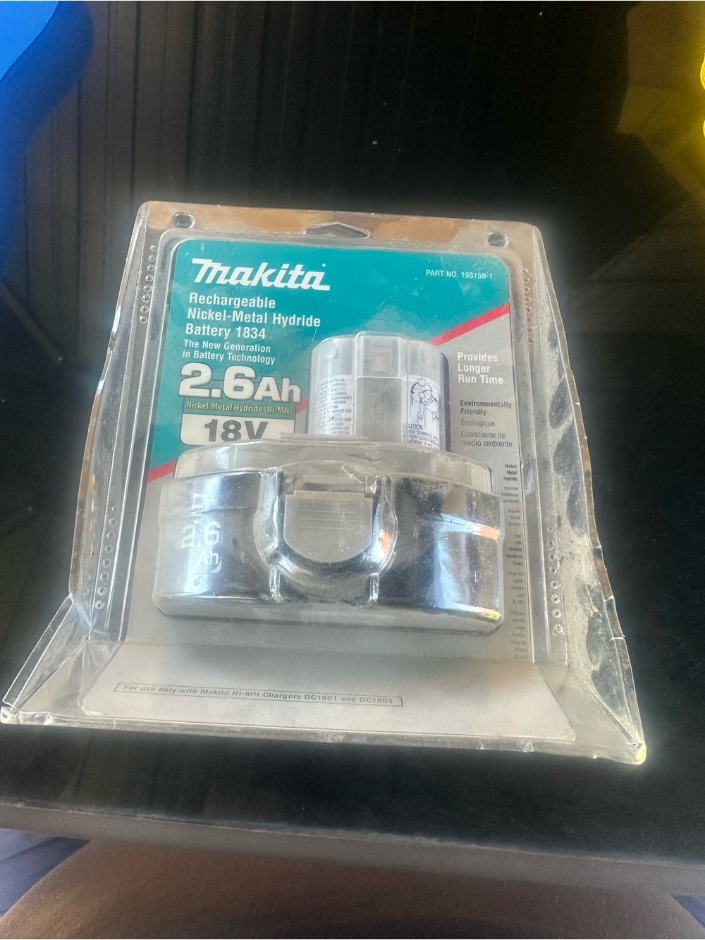 MAKITA New Genuine 18V Ni-MH RECHARGEABLE BATTERY 193159-1 2.6Ah 1834 free ship